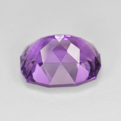 Amatista Violeta medio natural de 7.02 ct, Forma elegante, VVS