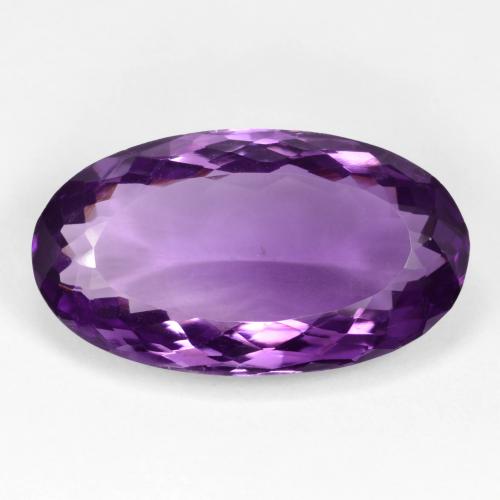 Amatista violeta medio natural de 13,71 ct, corte óvalo, VVS-VS