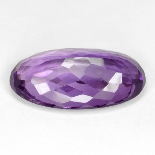 Amatista violeta medio natural de 13,71 ct, corte óvalo, VVS-VS