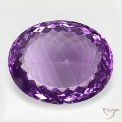 25.96ct Natural Violeta medio Amatista, Ovalada, VVS-VS