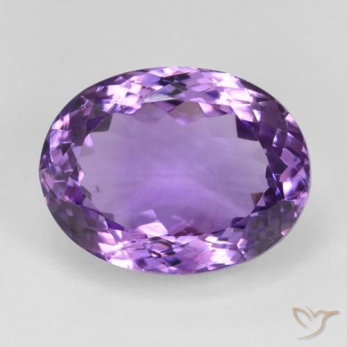 20.84ct Natural Violeta vívido Amatista, Ovalada, VS