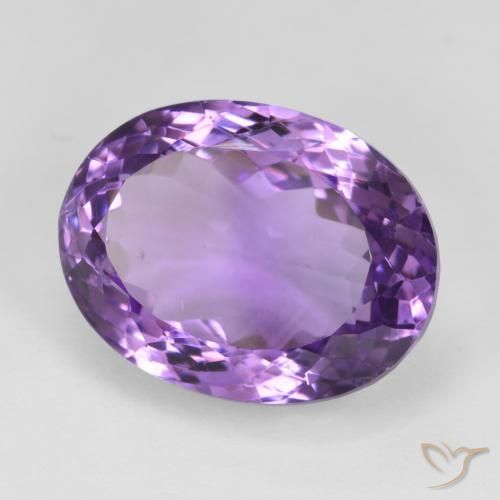 Amatista Violeta vívido natural de 20.84 ct, Ovalada, VS