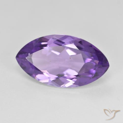 Amatista Violeta medio natural de 6.50 ct, Marquesa, VS