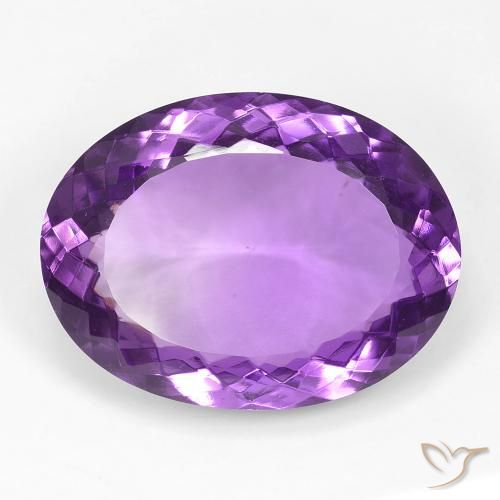 17.64ct Natural Violeta púrpura medio Amatista, Ovalada, VVS