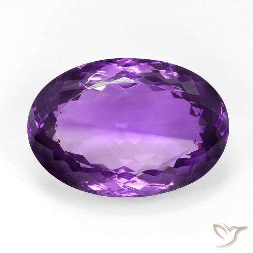 15.62ct Natural Violeta intenso Amatista, Ovalada, VVS