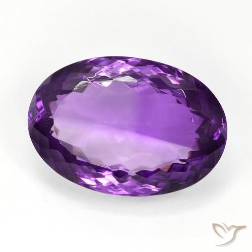Amatista Violeta intenso natural de 15.62 ct, Ovalada, VVS