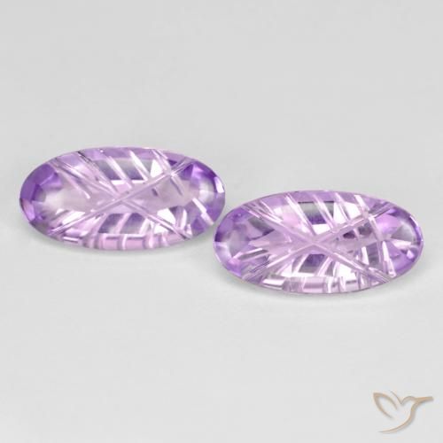 3.58ctw Natural Violeta claro Amatista, Ovalada, VVS-VS