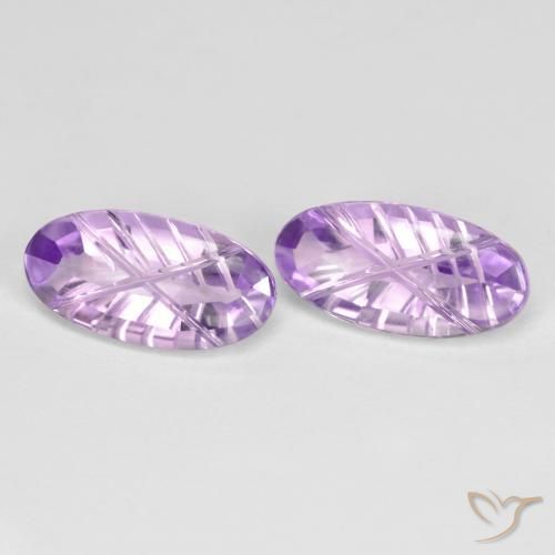 Gemas de Amatista Violeta claro natural de 3.58 ct, Ovalada, VVS-VS