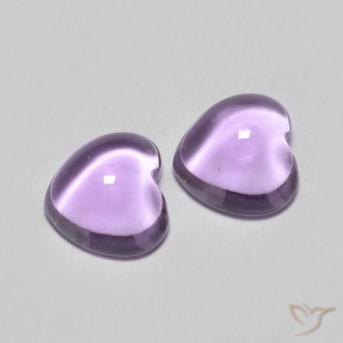 1.77ctw Natural Rosado violeta medio Amatista, Corazón, Transparente