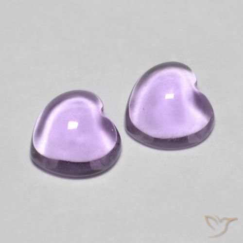 1.76ctw Natural Rosado violeta medio Amatista, Corazón, Transparente