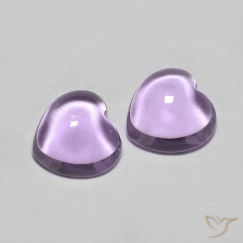 1.76ctw Natural Rosado violeta medio Amatista, Corazón, Transparente