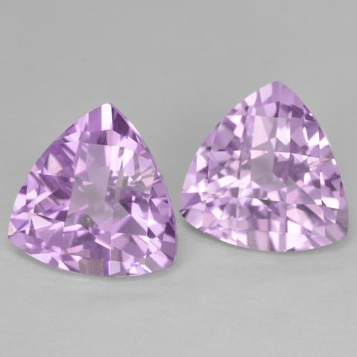 Gemas de Amatista Violeta rosado medio natural de 6.57 ct, Trillón, VVS