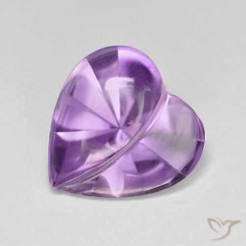 3.66ct Natural Violeta púrpura Amatista, Corazón, Transparente