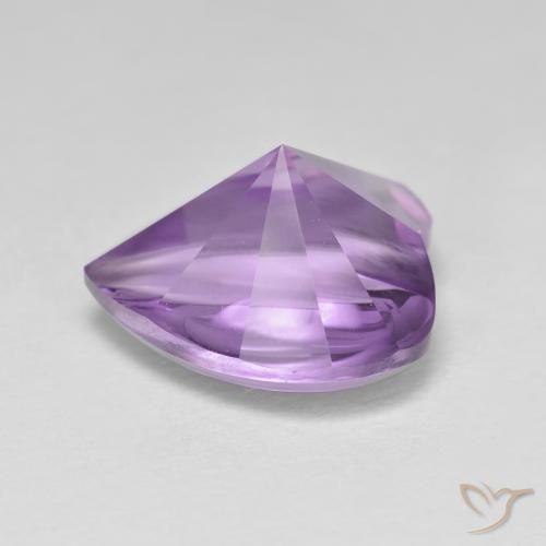 Amatista Violeta púrpura natural de 3.66 ct, Corazón, Transparente