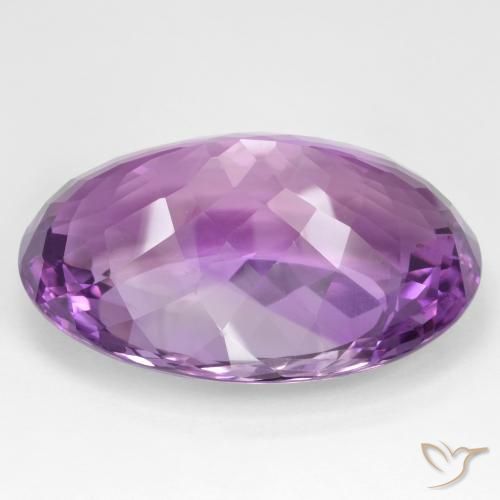 Amatista Violeta medio natural de 114.96 ct, Ovalada, VVS
