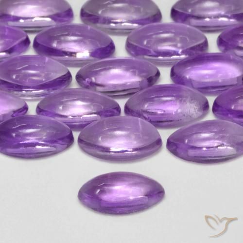 Amatista Violeta rosáceo medio natural de 0.19 ct, Marquesa, Transparente