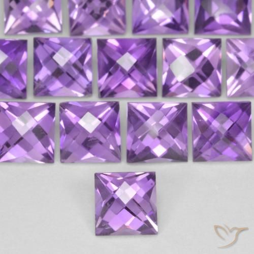 0.67ct Natural Violeta rosado Amatista, Cuadrado, VVS-VS