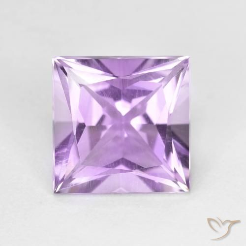 Amatista Violeta iris natural de 2.11 ct, Cuadrado, VS