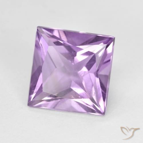 Amatista Violeta rosado natural de 2.15 ct, Cuadrado, VS