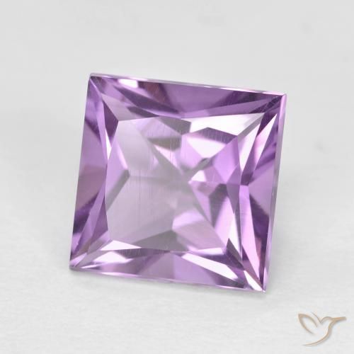 Amatista Violeta rosado natural de 2.30 ct, Cuadrado, VS
