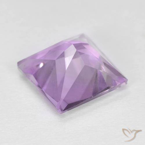 Amatista Violeta púrpura natural de 1.57 ct, Cuadrado, VS