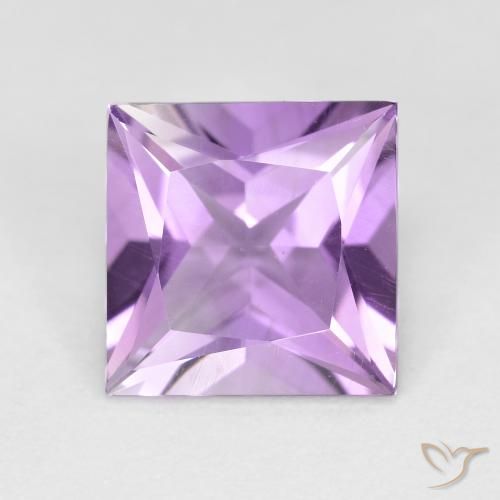 2.14ct Natural Violeta púrpura claro medio Amatista, Cuadrado, VS