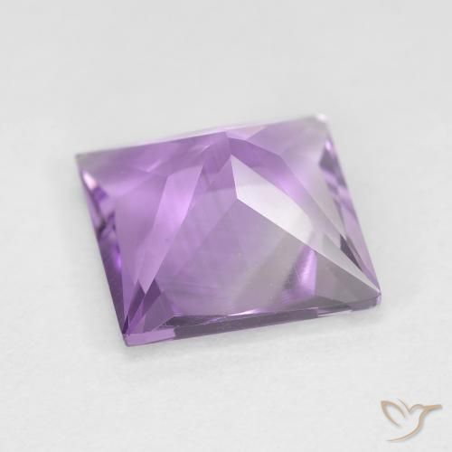 Amatista Violeta púrpura claro medio natural de 2.14 ct, Cuadrado, VS