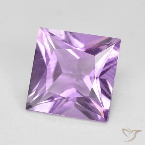 Amatista Violeta iris natural de 2.19 ct, Cuadrado, VS