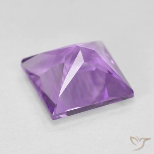 Amatista Violeta iris natural de 2.19 ct, Cuadrado, VS