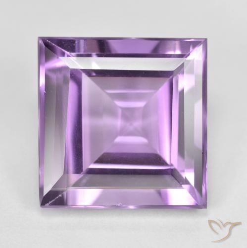 9.61ct Natural Violeta oscuro medio Amatista, Cuadrado, VVS-VS