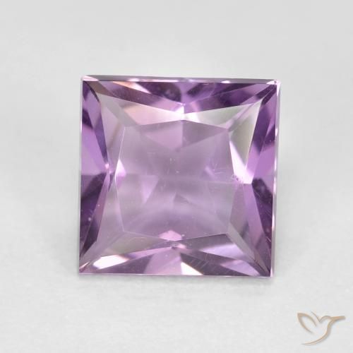 Amatista Violeta púrpura natural de 1.59 ct, Cuadrado, VVS-VS