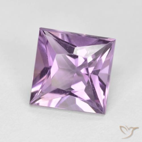 Amatista Violeta púrpura natural de 1.96 ct, Cuadrado, VVS-VS