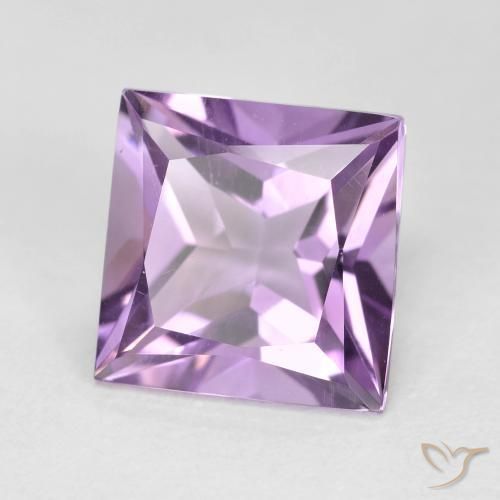 2.27ct Natural Violeta púrpura claro medio Amatista, Cuadrado, VVS-VS