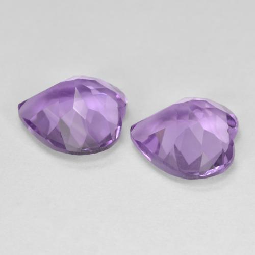 Gemas de Amatista Violeta oscuro natural de 5.98 ct, Forma de corazón, VVS