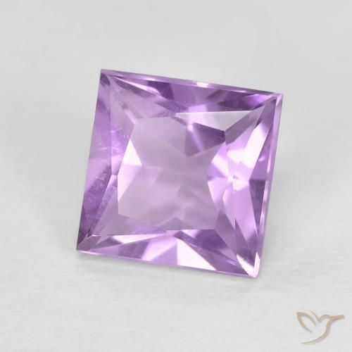 Amatista Violeta púrpura natural de 1.57 ct, Cuadrado, VS