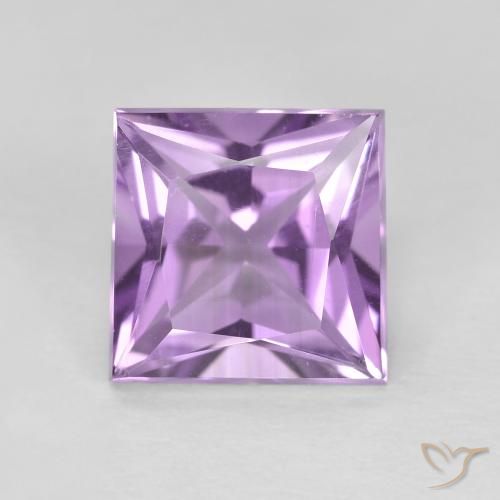 1.92ct Natural Violeta púrpura claro medio Amatista, Cuadrado, VVS-VS
