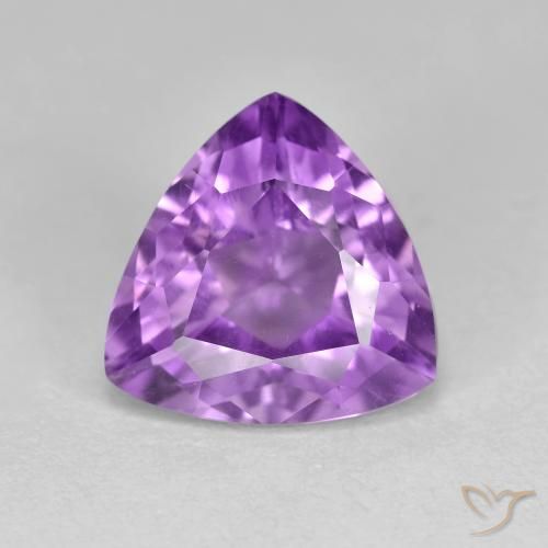 3.04ct Natural Violeta púrpura claro medio Amatista, Trillón, VS