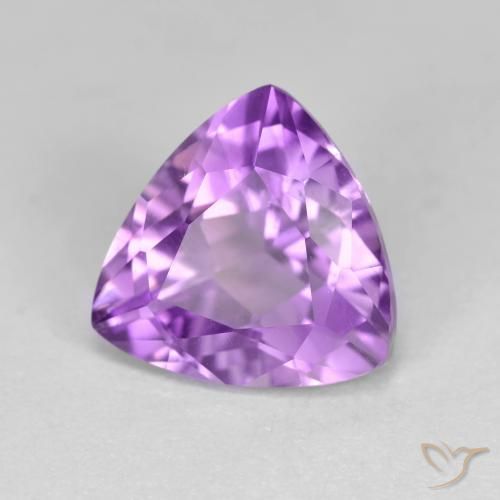Amatista Violeta púrpura claro medio natural de 3.04 ct, Trillón, VS