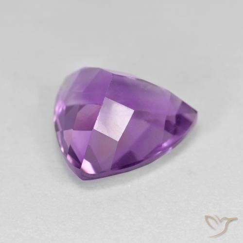 Amatista Violeta púrpura claro medio natural de 3.04 ct, Trillón, VS
