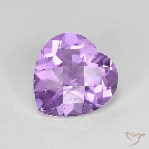 1.54ct Natural Violeta iris Amatista, Corazón, VS