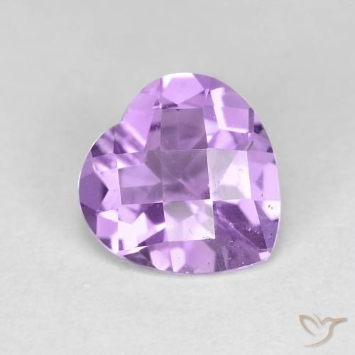Amatista Violeta iris natural de 1.54 ct, Corazón, VS