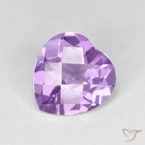 1.55ct Natural Violeta iris Amatista, Corazón, VVS-VS