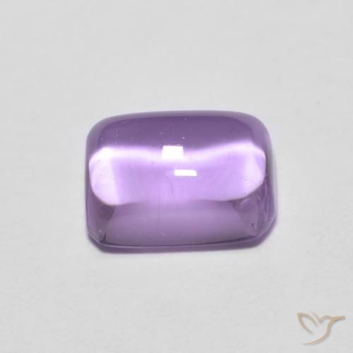 Amatista Violeta iris intenso natural de 1.26 ct, Corte Octágono / Esmeralda, Transparente