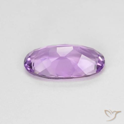 Amatista Violeta rosáceo claro natural de 2.51 ct, Ovalada, VS