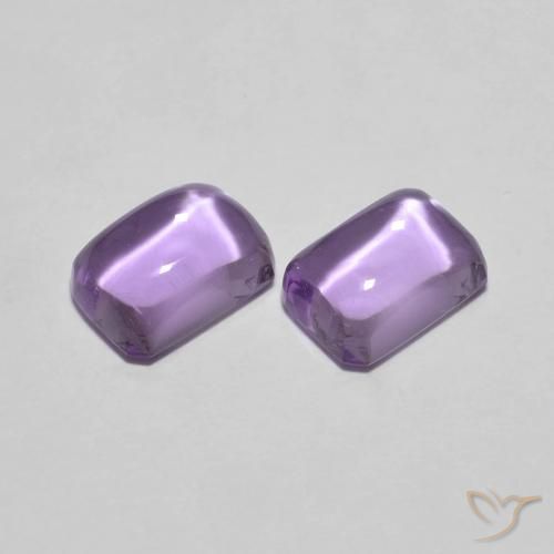 Gemas de Amatista Violeta medio natural de 2.24 ct, Corte Octágono / Esmeralda, Transparente
