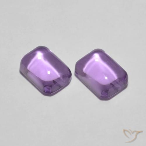 2.38ctw Natural Violeta iris Amatista, corte esmeralda, Transparente