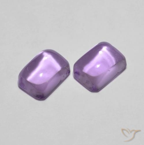 Gemas de Amatista Violeta medio natural de 2.52 ct, Corte Octágono / Esmeralda, Transparente