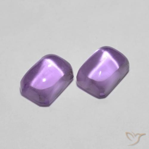 Gemas de Amatista Violeta medio natural de 2.68 ct, Corte Octágono / Esmeralda, Transparente