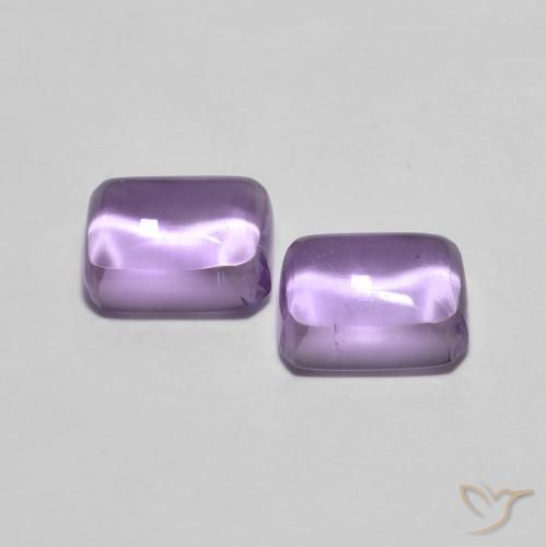 Gemas de Amatista Violeta medio natural de 2.56 ct, Corte Octágono / Esmeralda, Transparente