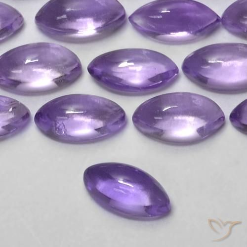 Amatista Violeta medio natural de 0.17 ct, Marquesa, Transparente
